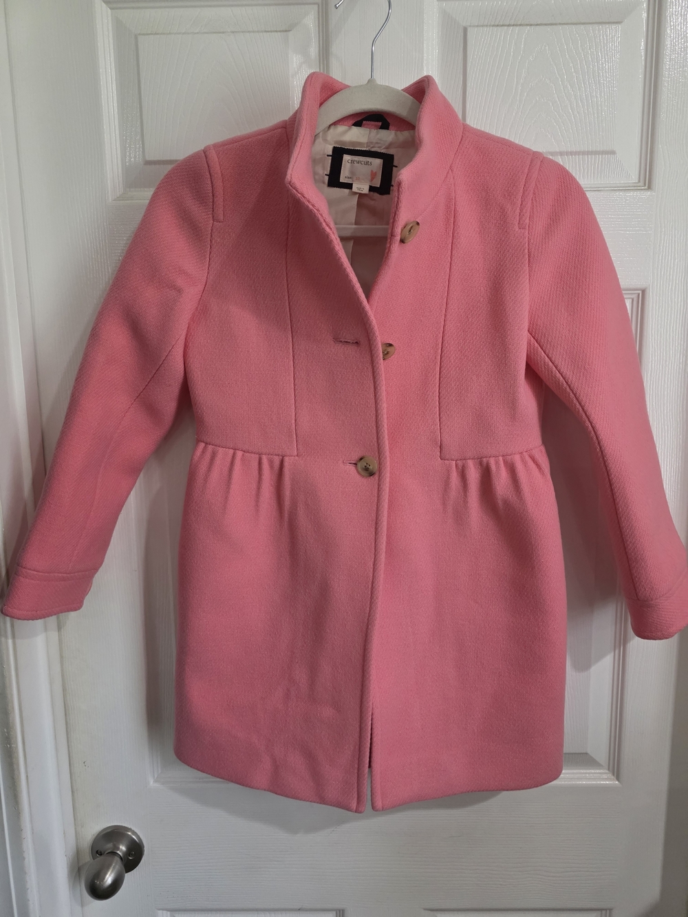 Crewcuts by J.Crew Girls Pink Wool Blend Coat - Size 10 (Excellent Condition)